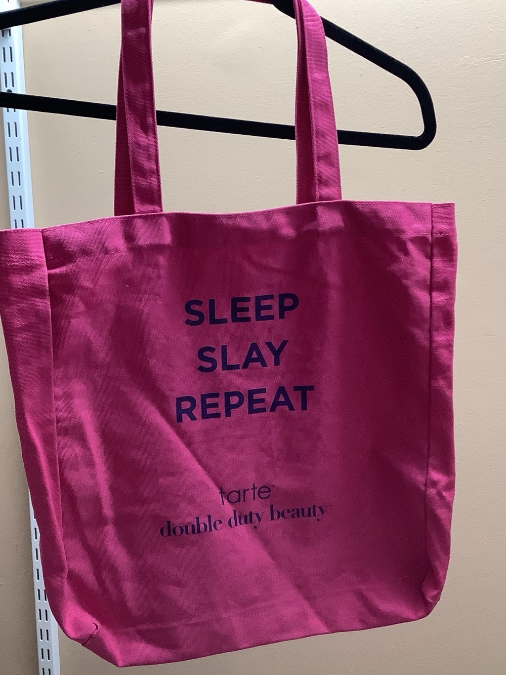 Sleep, Slay, Repeat Tarte Double Duty Canvas Bag, Preloved